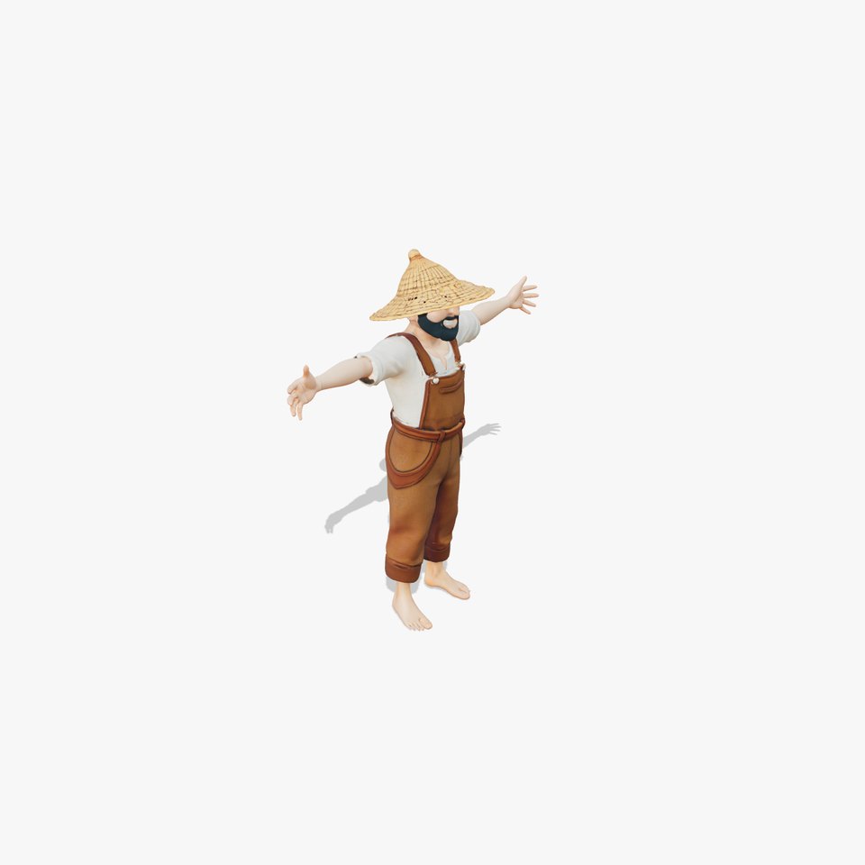Smiling Farmer Character model pack
